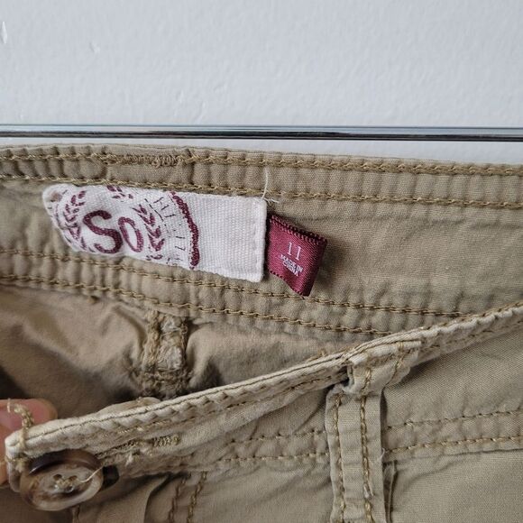 So Y2K Cargo Pants Tan Brown Utility Gorpcore 90s Baggy Grunge Outdoor Low Rise - Picture 7 of 9